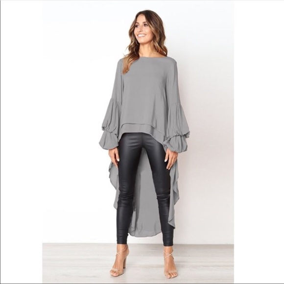 Last one! Cute and sexy high low top in black. - Picture 14 of 16